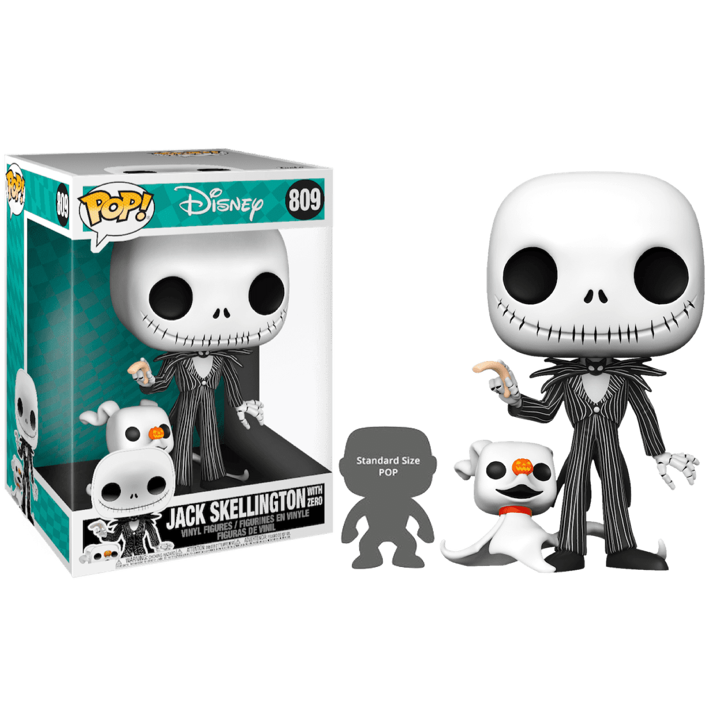 Фигурка Джек Скеллингтон с Зеро 25 см из мультфильма Кошмар перед Рождеством