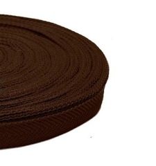 Тесьма окантовочная ёлочка, ш. 2,2 см, 7,5 гр/м, п/э 100%, коричневый