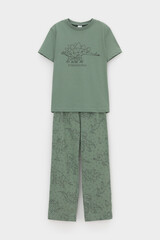 пижама  для мальчика  К 1599/весенний зеленый,динозавры