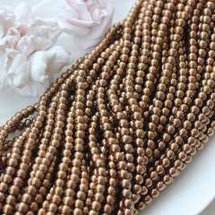 Гематин гематит, шарик 6 мм, шоколад, 1 нить, ГМ037