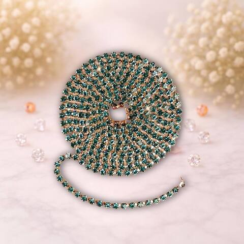 стразовая лента, цвет голубой- метал серебро, 1метр