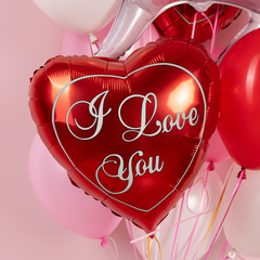 Связка гелиевых шаров Влюбленный Розовый пудель