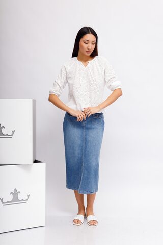 Bianca Юбка джинсовая. Эко-технология Dry Indigo