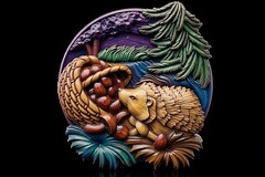 Силиконовый молд Ёжик (медальон) № 0476