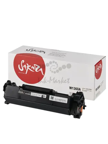 Картридж Sakura W1360A (136A) для HP, черный, 1150 к.