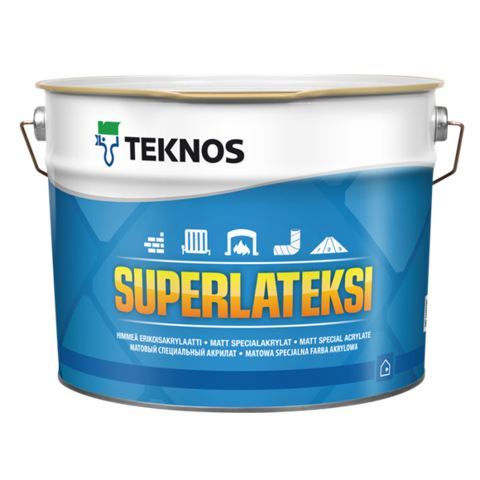 TEKNOS SUPERLATEKSI/ТЕКНОС СУПЕРЛАТЕКСИ Матовая, дисперсионная краска