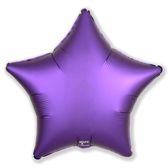Шар звезда сатин фиолетовый