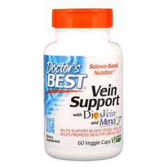 Doctor's Best, Поддержка для вен с DiosVein и MenaQ7, 60 растительных капсул