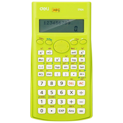 Калькулятор научный (ЕГЭ) Deli,12раз,LCD-диспл,пит от бат.,зелен E1710A/GRN