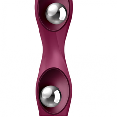 Утяжелённый фаллоимитатор Satisfyer Double Ball-R (17,9×7,6 см) бордовый