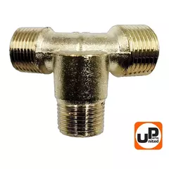 Фитинг-тройник UNITED PARTS для компрессора угловой, резьба внешняя  3/8