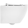 Подвесной безободковый унитаз Cezares Stylus CZR-513-TH-R/CZR-2316-SC, сиденье SoftClose, белый