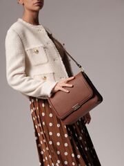 Сумка кожаная на плечо Deboro 30532 коппер