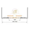 Душевая шторка на ванну Cezares PRATICO-VF-2 PRATICO-VF-2-150/140-P-Cr