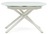 Vashti Раздвижной стол из стекла и МДФ со стальными ножками белого цвета 130(190) x 100 см