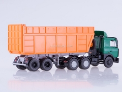 MAZ-6422 with tipper semitrailer MAZ-9506-30 green-orange 1:43 AutoHistory