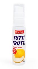 Гель-смазка Tutti-frutti со вкусом сочной дыни - 30 гр. - 