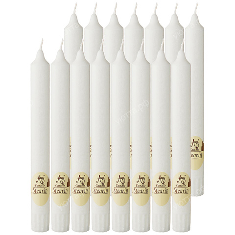 Свеча Adpal Eco White высота 20 см - Белый - Купить