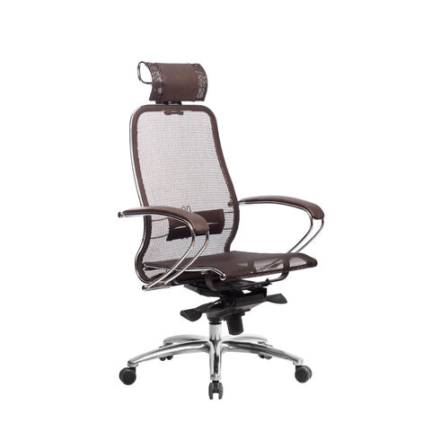 Компьютерное кресло SAMURAI S-2  (SAMURAI S-2 темно-коричневый (с подг - Сетчатая ткань, армированная арамидным волокном - Темно-коричневый