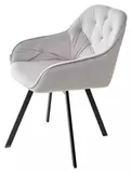 фото 4 Стул GALE 360 град. поворот. BLUVEL-03 LIGHT GREY, велюр/ черный каркас, М-City на profcook.ru