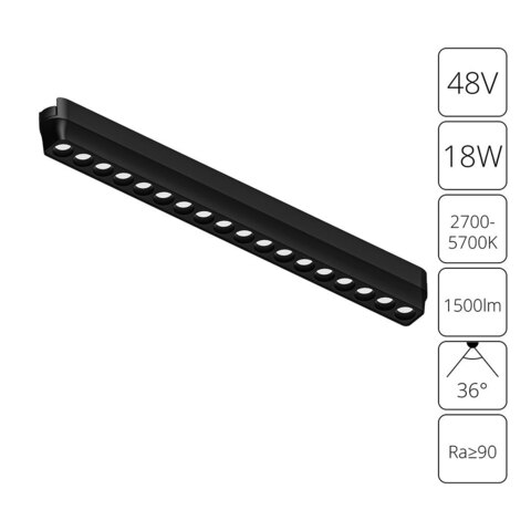 Магнитный трековый светильник Arte Lamp RAPID A2969PL-1BK