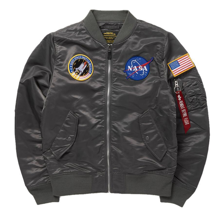 alpha industries nasa bomber black