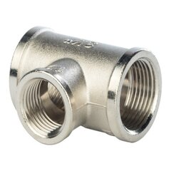 STOUT Тройник переходной 3/4"-1/2"-3/4" ВР, никелированная латунь (SFT-0022-341234)