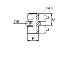 Штуцер ORFS 1.3/16" NPT 3/4" CAST