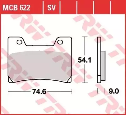 Колодки тормозные дисковые MCB622