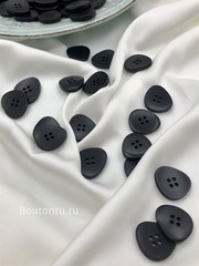 Пуговицы черные на прокол неровной формы