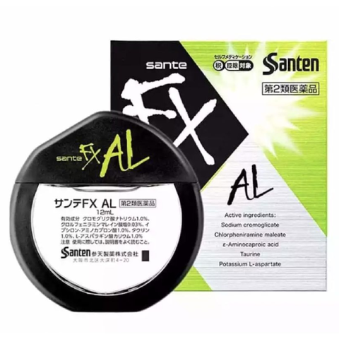 Японские капли для глаз от аллергии Santen FX AL, 12 мл
