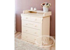 С 578 П Комод с настилом, накладка №6 (Шарлотта) (слоновая кость)