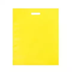 Желтый полиэтиленовый пакет с вырубной ручкой 30*40+3см 80мкм
