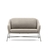 Brida 2-местный диван бежевого цвета на стальных ножках