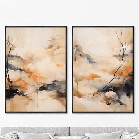 ArtNoMore - Набор из 2-х репродукций картин на холсте Landscape Collection, Spring, 2024г.