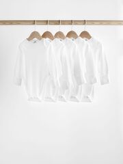 Боди с длинным рукавом для малышей Next N44-478, 3 шт., Белый