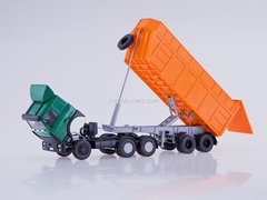 MAZ-6422 with tipper semitrailer MAZ-9506-30 green-orange 1:43 AutoHistory