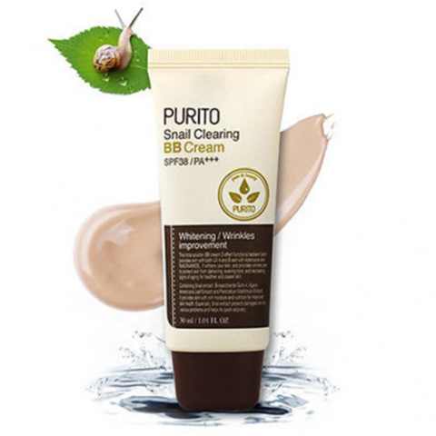 Купить PURITO Snail Clearing BB Cream SPF38/PA+++ №27 (30ml) ББ-крем с муцином улитки тон № 27