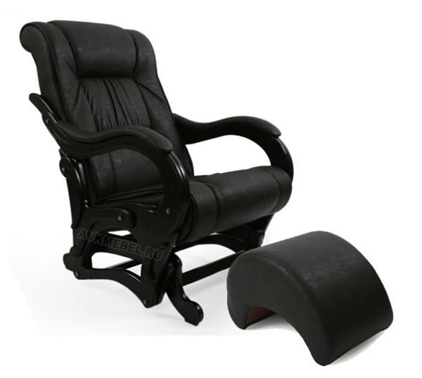 Кресла для отдыха Кресло-качалка Модель 78 Экокожа с банкеткой м78-банкетка_opt.jpg