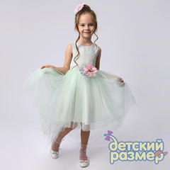 Платье (шлейф, съемный бант)