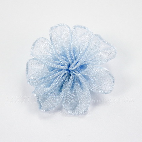 Цветочек голубой из органзы 28 мм ()