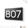 Номер на дверь 807, табличка на дверь для офиса, квартиры, кабинета, аудитории, склада, черная 120х70 мм, Айдентика Технолоджи