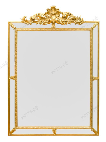 Зеркало настенное в раме из дерева 80*113 - Золотой