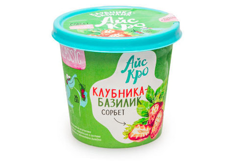 Сорбет "Клубника-базилик" Icecro, 75г