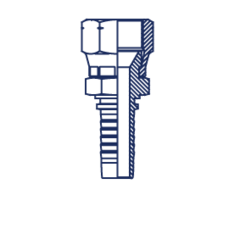 Фитинг DN 20 JIS METRIC (KOMATSU) 30x1.5 (2 шестигранника) POWERMASTER