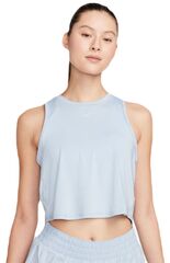 Топ теннисный Nike One Classic Dri-Fit Cropped Tank Top - light armory blue/black