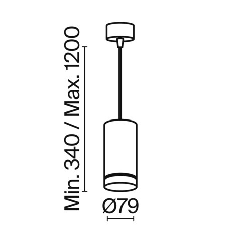 Подвесной светильник Maytoni Orlo P085PL-12W3K-B