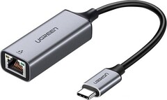 Адаптер Ethernet UGREEN CM199 (50737) USB-C to Ethernet Adapter, серый космос