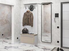 Прихожая Стиль-01 Silky Grey Белый
