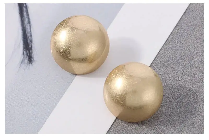 Серьги матовые Base, Золотые